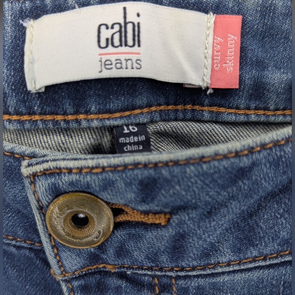 CAbi Women's Skinny Jeans in Medium Blue Wash - Picture 3 of 5